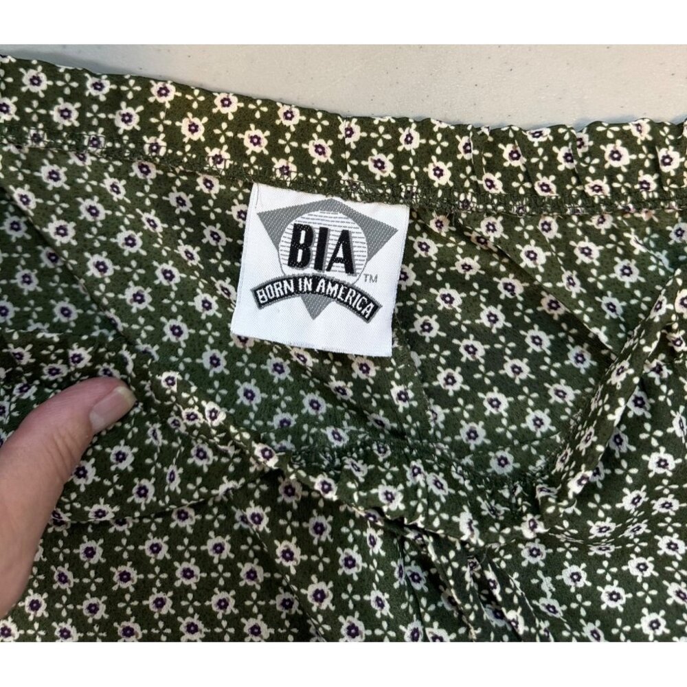 BIA Womens Floral Wide-Leg Pants With Elastic Waist & Drawstring - Picture 6 of 7